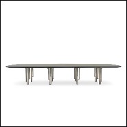 Dining Table in mahogany and nickel base 119-Eiffel III