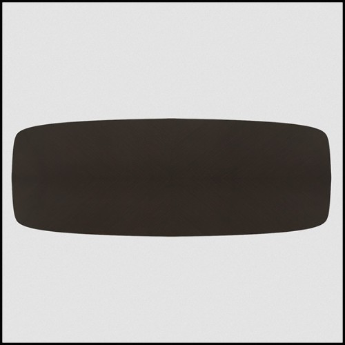 Table à manger en acajou et base nickel 119-Eiffel III