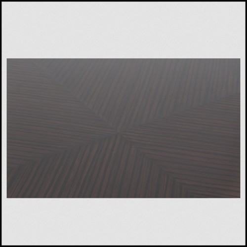 Dining Table in mahogany and nickel base 119-Eiffel III