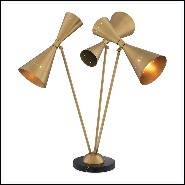 Table Lamp antique brass and marble 24-Omnia