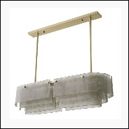 Chandelier laiton et verre soufflé main 24-Joy of light