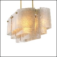 Chandelier brass and hand blown glass 24-Joy of light