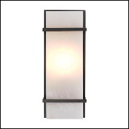 Wall Lamp bronze highlight and alabaster 24-Spike S