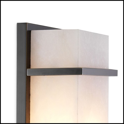 Wall Lamp bronze highlight and alabaster 24-Spike S
