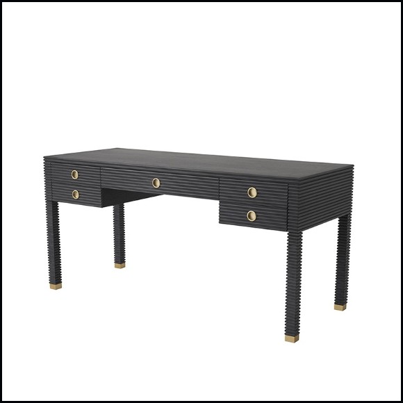 Desk grey oak ribbed pattern 24-Dimitrios