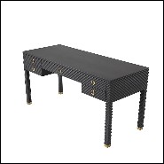 Desk grey oak ribbed pattern 24-Dimitrios