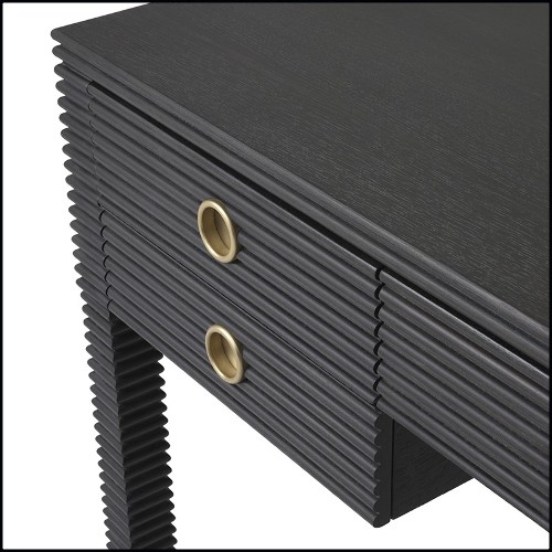 Desk grey oak ribbed pattern 24-Dimitrios