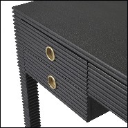 Desk grey oak ribbed pattern 24-Dimitrios