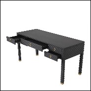 Desk grey oak ribbed pattern 24-Dimitrios