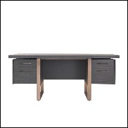 Desk in oak U-shaped legs 24-Canova