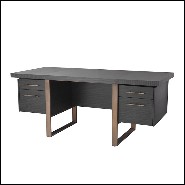 Desk in oak U-shaped legs 24-Canova