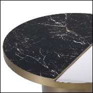 Table basse plaques semi-circulaire aspect marbre 24-Excelsior