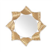 Mirror with fins of wood 119-Aletas