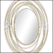 Mirror metal piping frame 119-Viola
