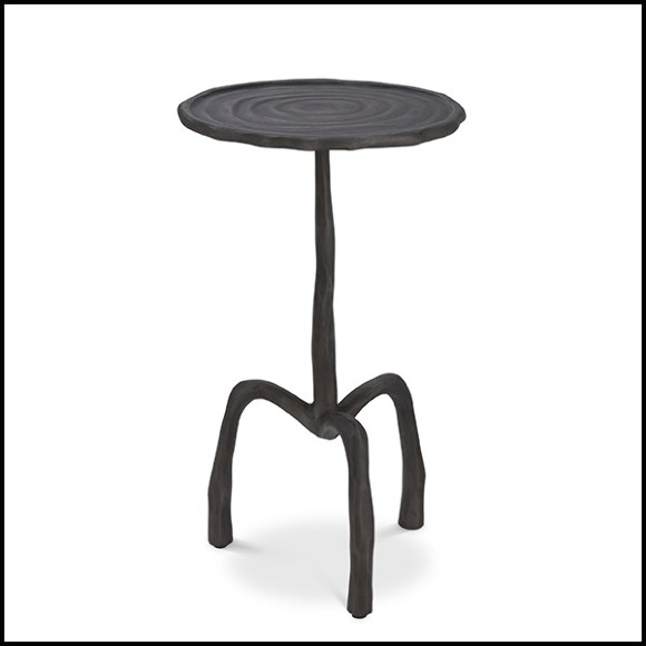 Table d'appoint trépied et finition bronze 24-Kubu S