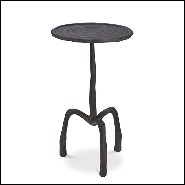 Table d'appoint trépied et finition bronze 24-Kubu S