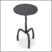 Table d'appoint trépied et finition bronze 24-Kubu S