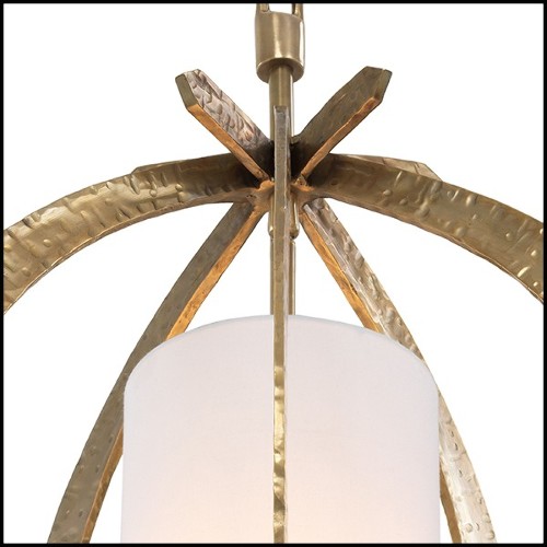 Chandelier globe lantern vintage brass 24-Luciano