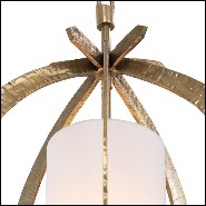 Chandelier globe lantern vintage brass 24-Luciano