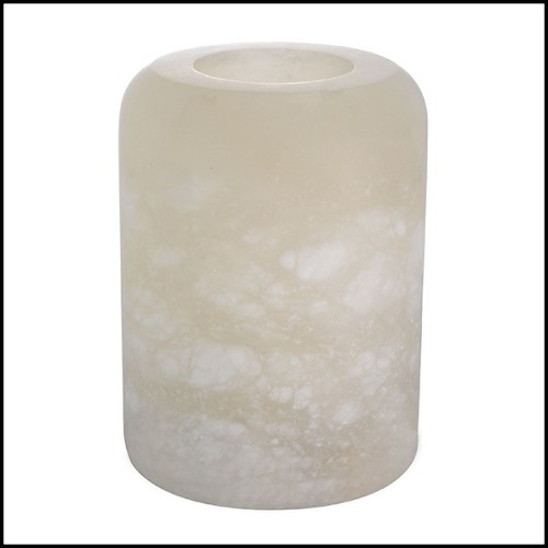Candle Holder in Alabaster 24-Intense L