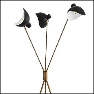 Floor Lamp tropod legs antique brass 24-Costner