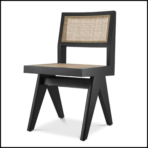 Dining Chair in rattan cane 24-Niclas Black