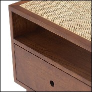 Bedside Table rattan cane 24-Latour Brown