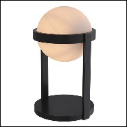 Lampe à poser gobe en verre avec design tourbillonnant 24-Hayward Bronze