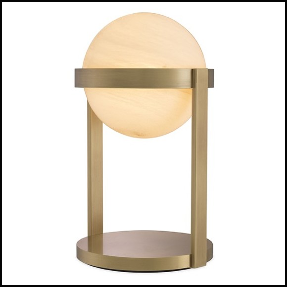 Lampe à poser globe de verre avec design tourbillonnant 24-Hayward Brass
