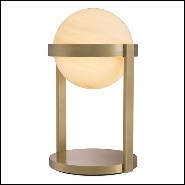Lampe à poser globe de verre avec design tourbillonnant 24-Hayward Brass