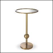 Side Table brushed brass and mirror glass 24-Narciso