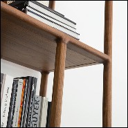 Bookcase in solid walnut and brass feet 163-Wilson