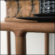 Bookcase in solid walnut and brass feet 163-Wilson