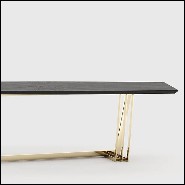 Dining Table in solid ash an gold base 174-Kardina