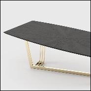Dining Table in solid ash an gold base 174-Kardina