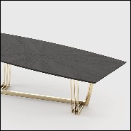 Dining Table in solid ash an gold base 174-Kardina