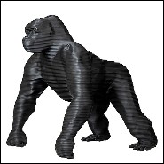 Sculpture in blackened aluminium plates 119-Goril Black
