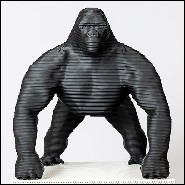 Sculpture in blackened aluminium plates 119-Goril Black