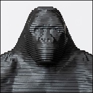 Sculpture en plaques d'aluminium foncé 119-Goril Black
