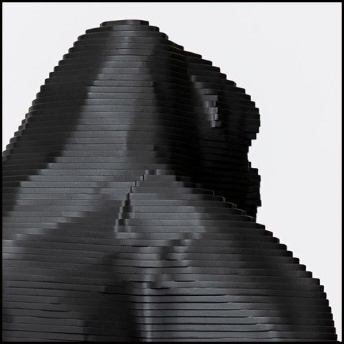 Sculpture en plaques d'aluminium foncé 119-Goril Black