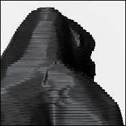 Sculpture en plaques d'aluminium foncé 119-Goril Black