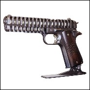 Sculpture in steel and wooden cross PC-Colt 45 Stainless