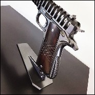 Sculpture in steel and wooden cross PC-Colt 45 Stainless