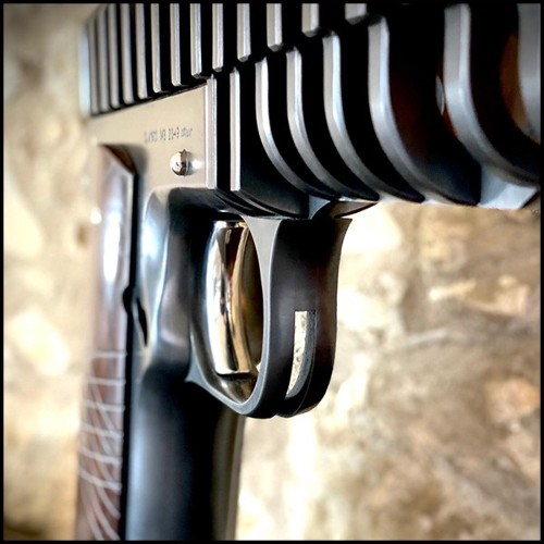 Sculpture in steel and wooden cross PC-Colt 45 Stainless