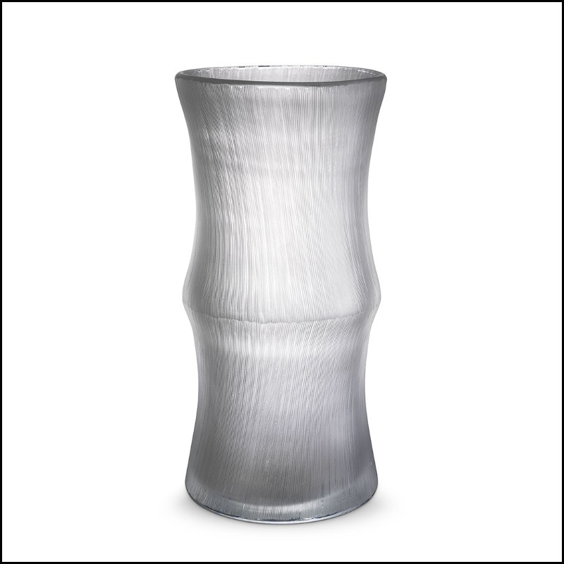 Vase in clear hand blown glass 24-Thiara