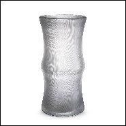 Vase in clear hand blown glass 24-Thiara