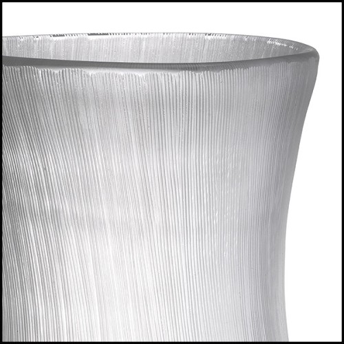 Vase in clear hand blown glass 24-Thiara