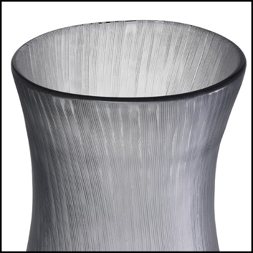 Vase en verre soufflé gris 24-Thiara Grey