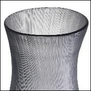 Vase en verre soufflé gris 24-Thiara Grey