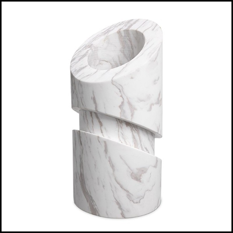 Decorative object white marble 24-Megan